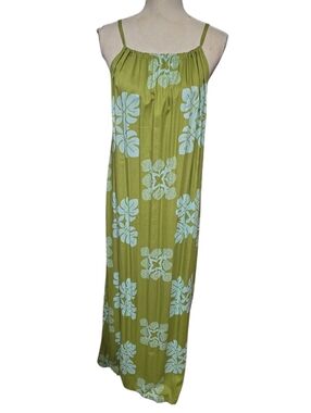 New Hawaiian Ulu Print Sleeveless Maxi Dress